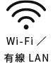 画像：Wi-Fi／有線LAN